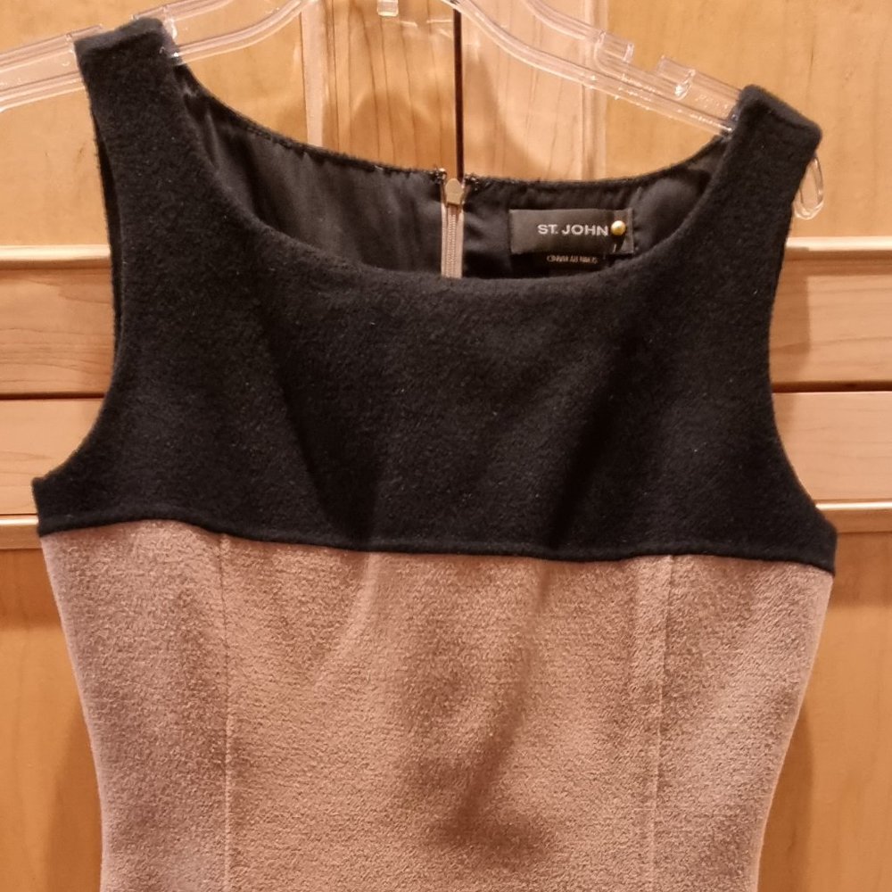 Wool Colorblock St. John Dress